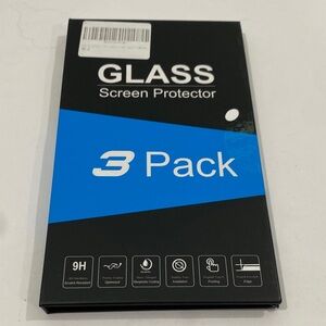 3 Pack Glass Screen Protector 9H Scratch Resistant Bubble Free Round Bevel Edge